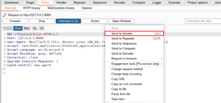 在 Burpsuite 上模糊测试 WebSocket 消息