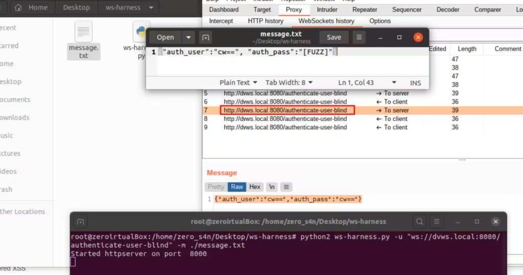 在 Burpsuite 上模糊测试 WebSocket 消息