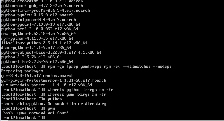 CentOS7修复python