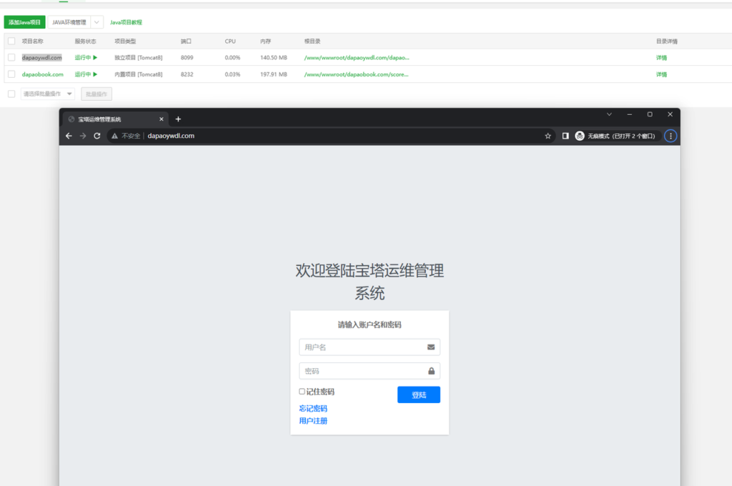 图片[9]-依靠堡塔面板，飞速部署Java项目